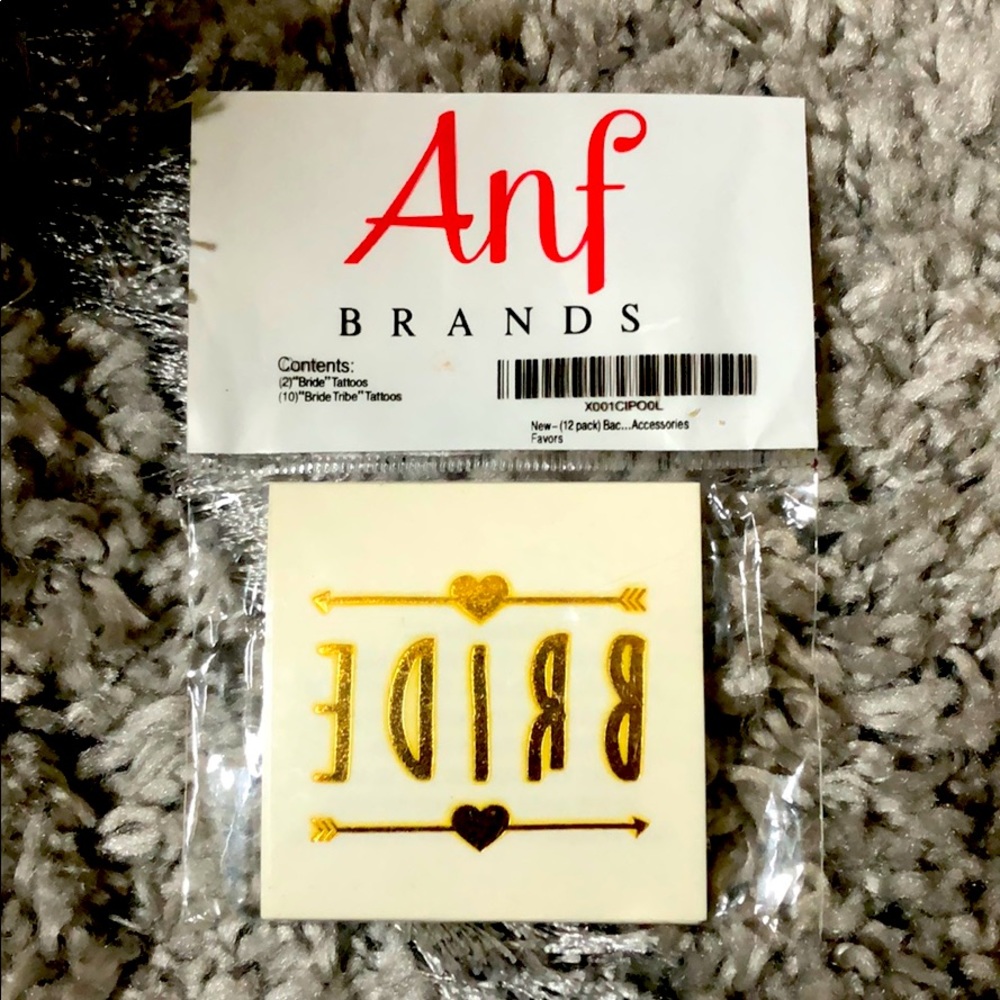 Bridal shower temporary tattoos